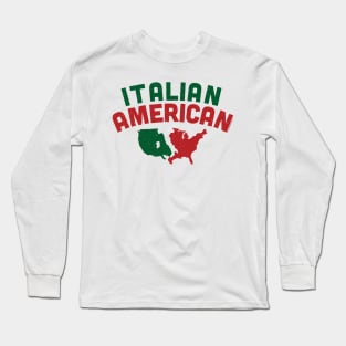 Italian American Map Long Sleeve T-Shirt